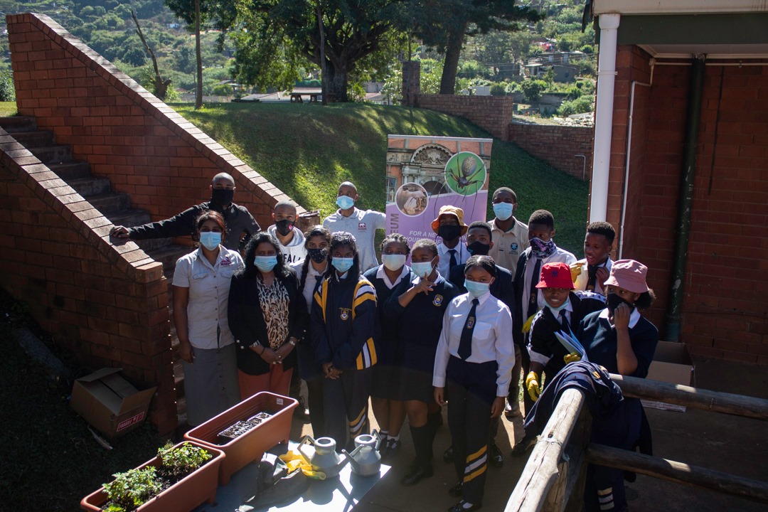 Kharina High School learners with members of the KZN Museum team